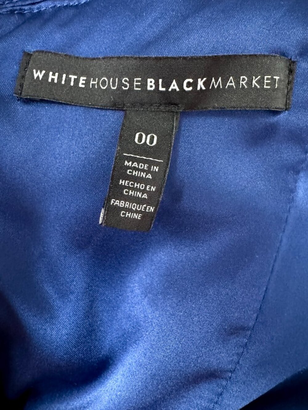 White House Black Market Lace Sheath Midi Dress Navy Women's Size 00 - Picture 7 of 9